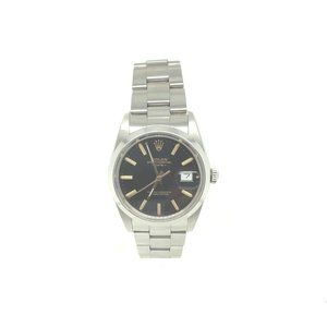 Rolex Oyster Perpetual Date Black Dial Steel